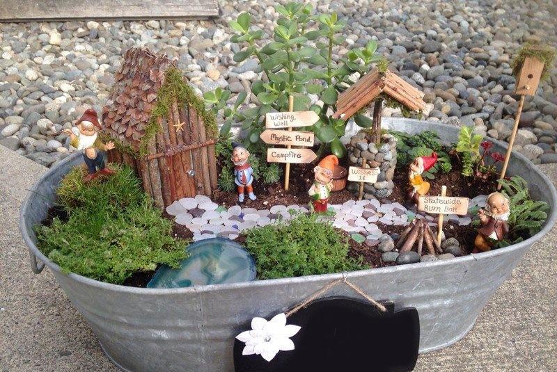 DIY mini jardin dans un ancien bassin