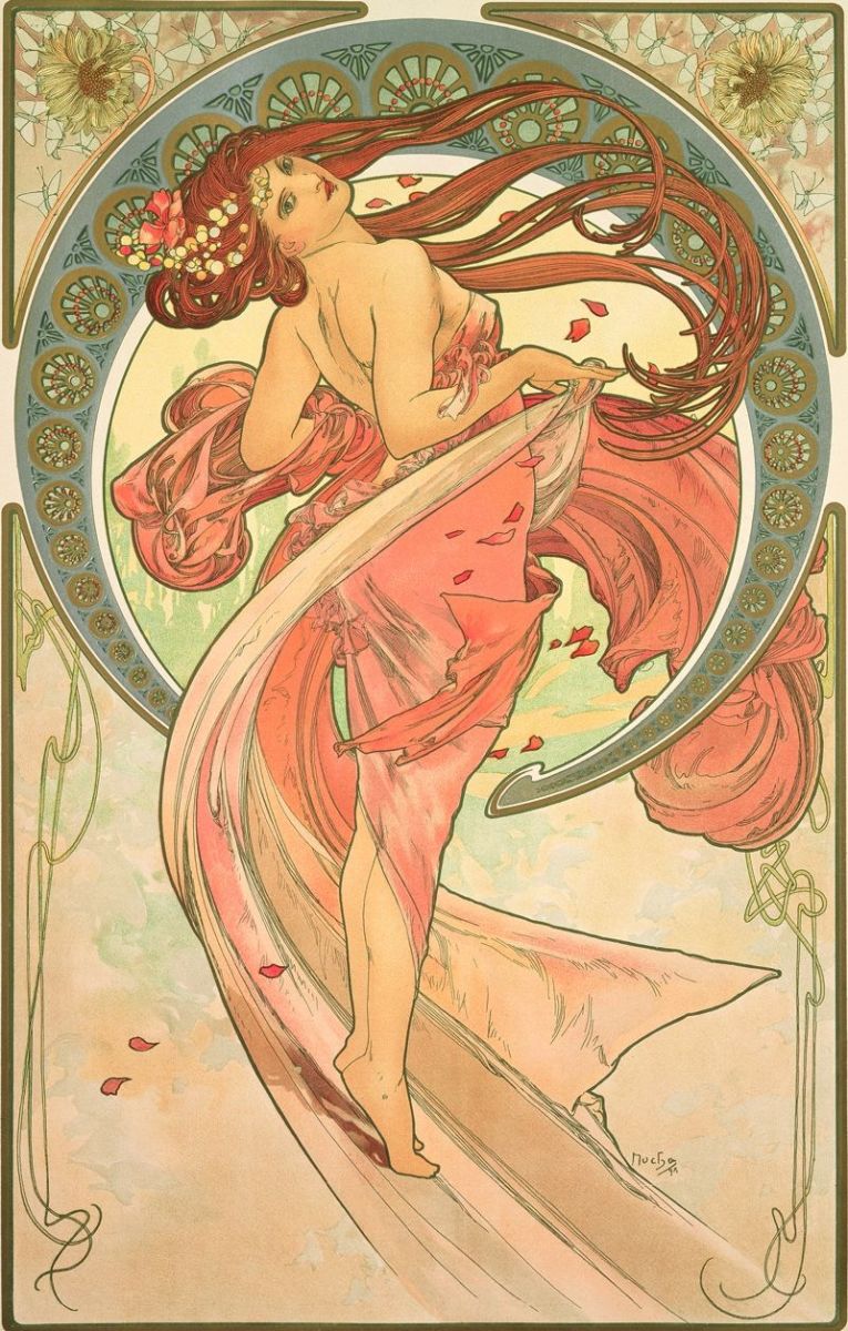 Lithographie von Alphonse Mucha