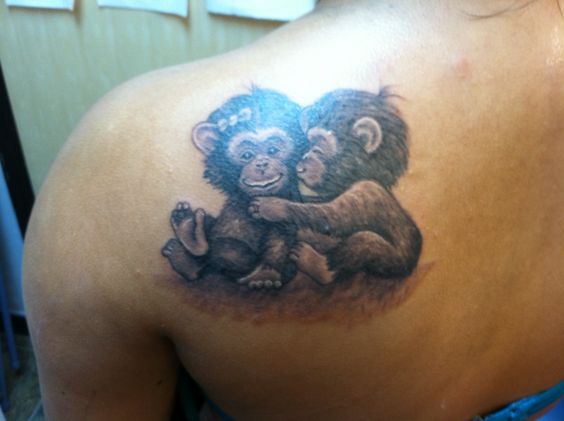 Monkey Tattoo Fotky a nápady: Úžasné tetování!
