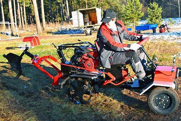 Adaptador para tractor de conductor a pie