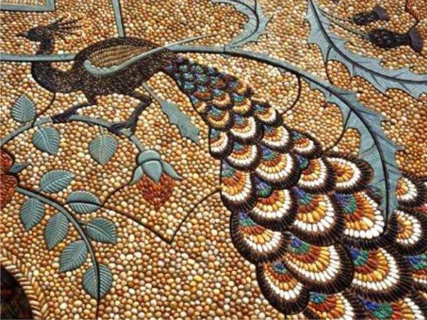 Oiseau de paradis en mosaïque