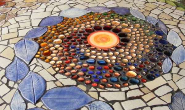 Coin salon en mosaïque