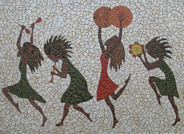 Mosaïque d'orchestre d'enfants