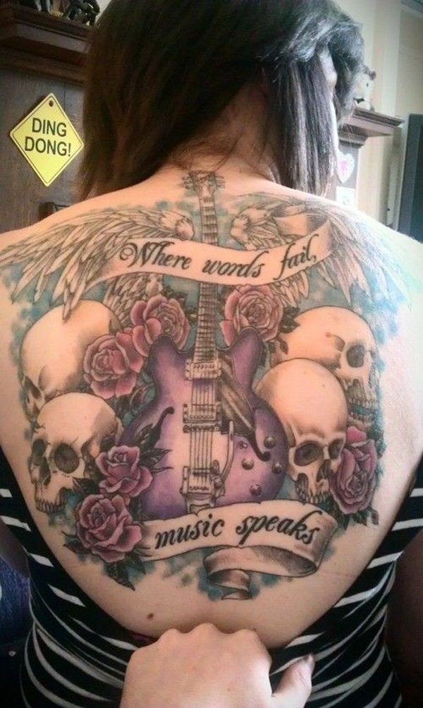 Hudební tetování, díky kterým budete chtít vstát nebo sestoupit