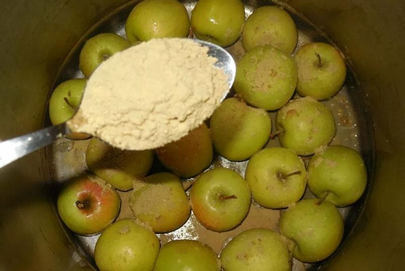 receta de manzanas remojadas con mostaza