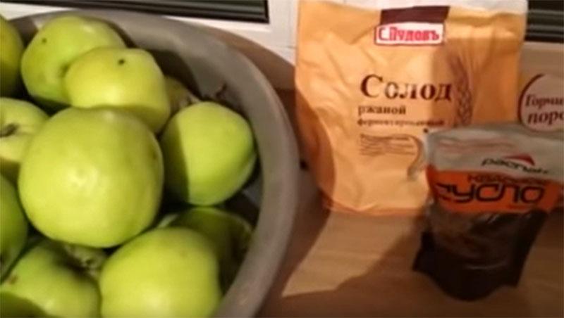 ingredientes para manzanas de masa madre