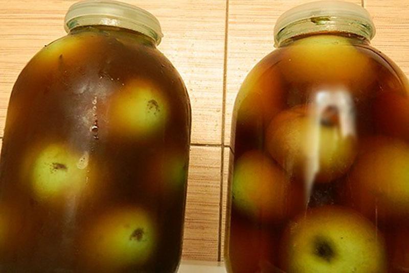 manzanas en escabeche con malta