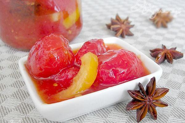 confiture de tomates à l'anis étoilé