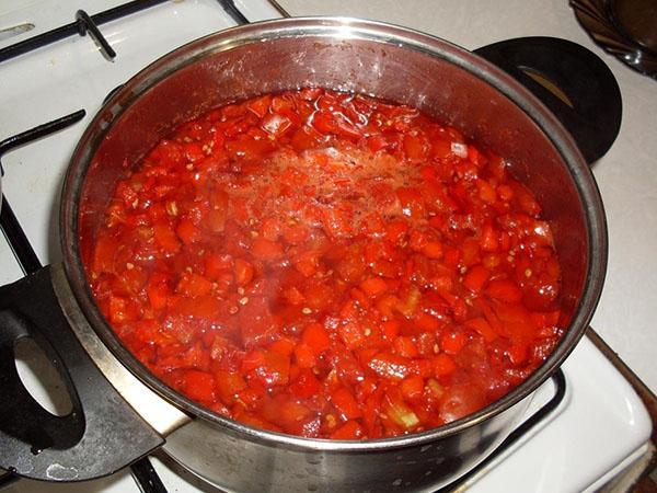 hervir tomates con azúcar