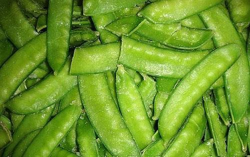 Guisantes congelados después de blanquear