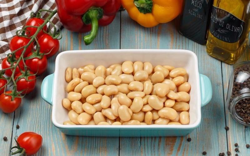 haricots blancs bouillis