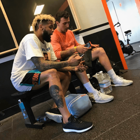 Odell Beckham Jr. fotografiert mit Johnny Manziel. Foto: Instagram.