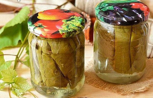 pepinos en hojas con jugo de manzana