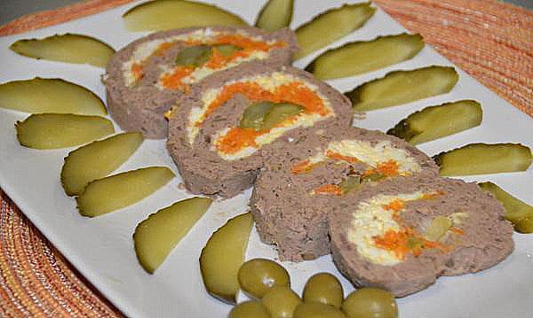 rollos de hígado de pollo