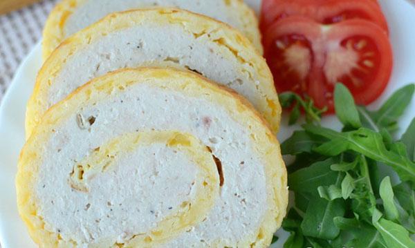 rollo de pollo con tortilla