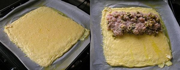 en la cama de queso y poner la carne picada