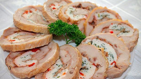 rollo de pollo