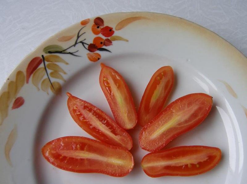 corte de fruta de tomate