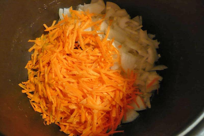 guiso de cebollas y zanahorias