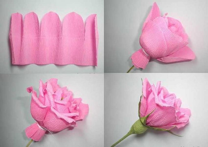 rosas de papel