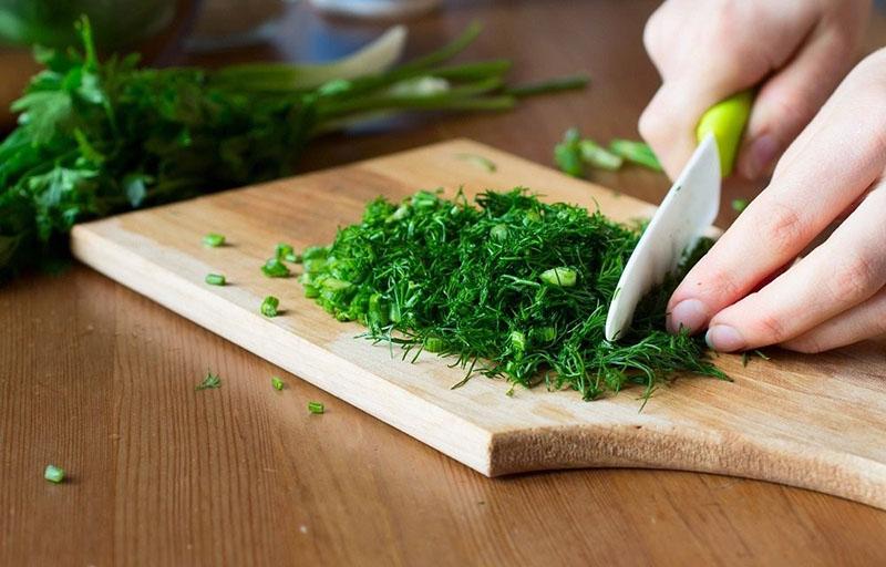 picar las verduras