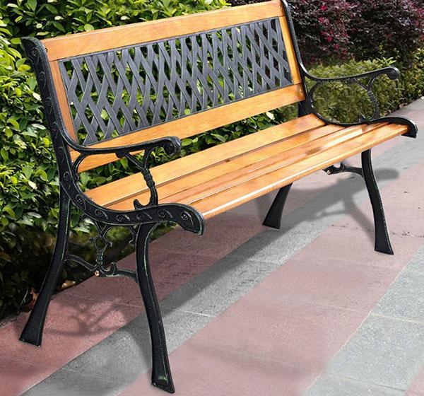 banc de jardin de Chine