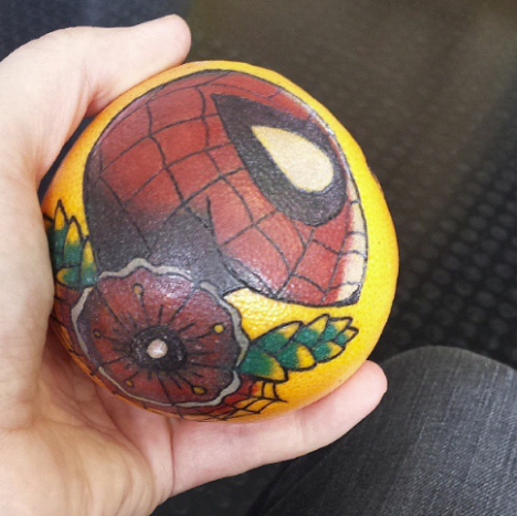 Spiderman-Zitrone! Tätowierung: Dafydd Jones