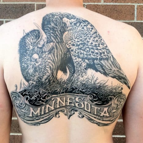 Tattoo von Megan Hoogland. Tolles Stück für Minnesota!