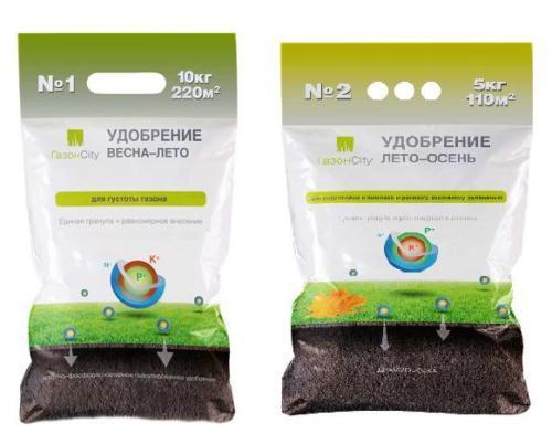 Fertilizante de temporada para césped