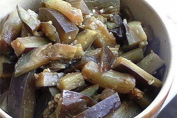 mezclar berenjena con nueces