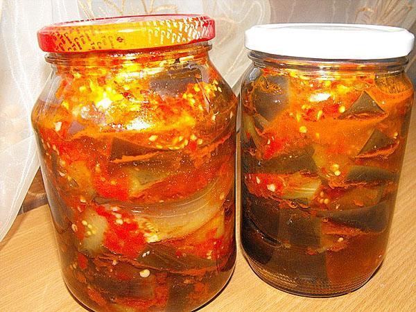 preparación de berenjena para el invierno