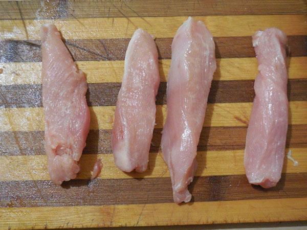 cortar el filete en trozos