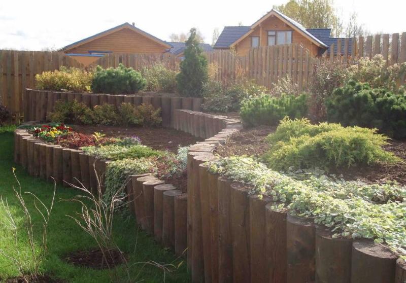 mur de soutènement en bois