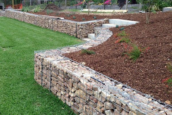 murs de soutènement en gabions