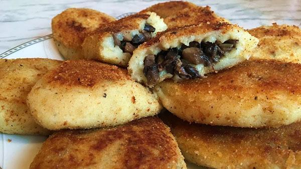 patata zrazy con champiñones
