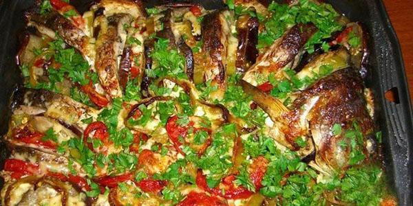 carpa al horno con verduras