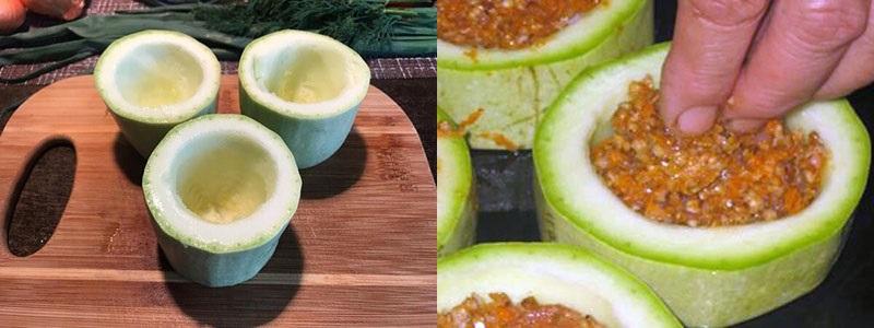 rellena el calabacín con carne picada