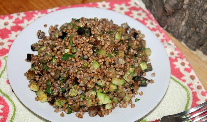 alforfón con calabacín y berenjena