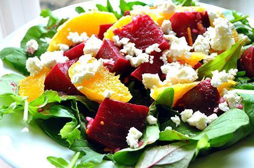 Salade de betteraves rouges bouillies