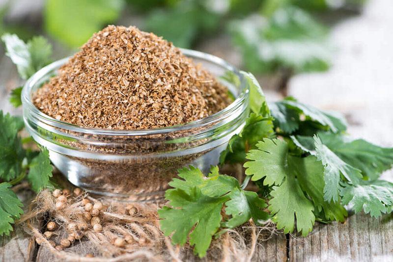 semillas de cilantro trituradas