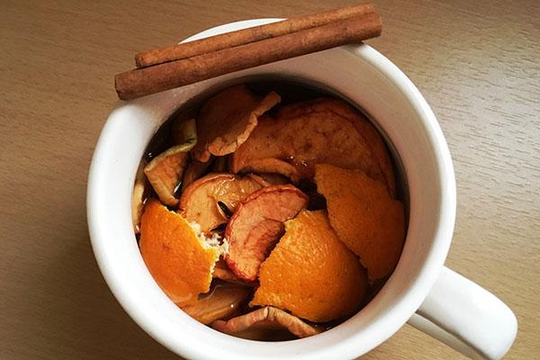 boisson aux pommes séchées