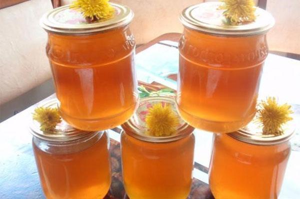 stocks de confiture de pissenlit pour l'hiver