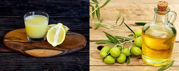 jugo de limón y aceite de oliva para pulir muebles