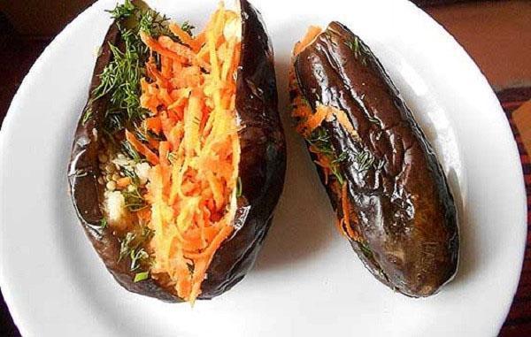 berenjena rellena de zanahoria