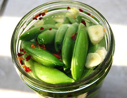 Salar guisantes en casa