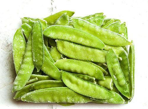Guisantes tiernos congelados en vaina