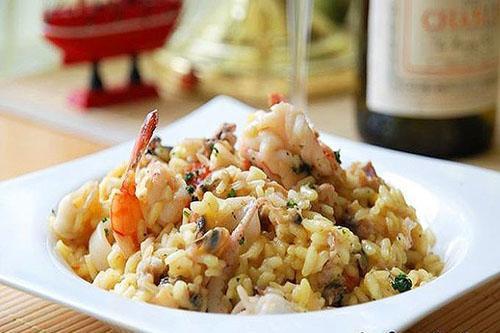 risotto con mariscos