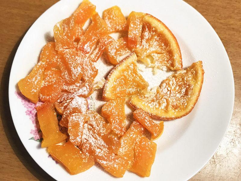 calabaza confitada en casa con naranjas