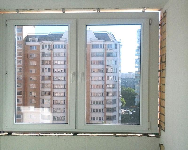 instalación de un bloque de ventana