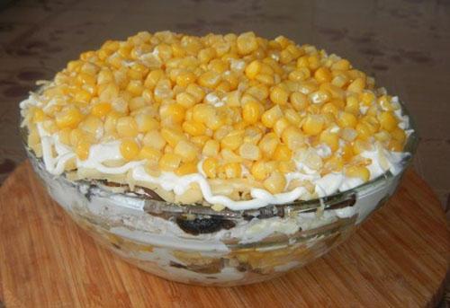 ensalada de pollo y maíz